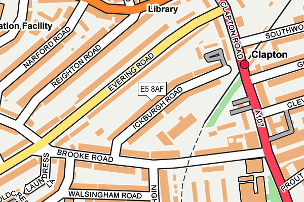 E5 8AF map - OS OpenMap – Local (Ordnance Survey)