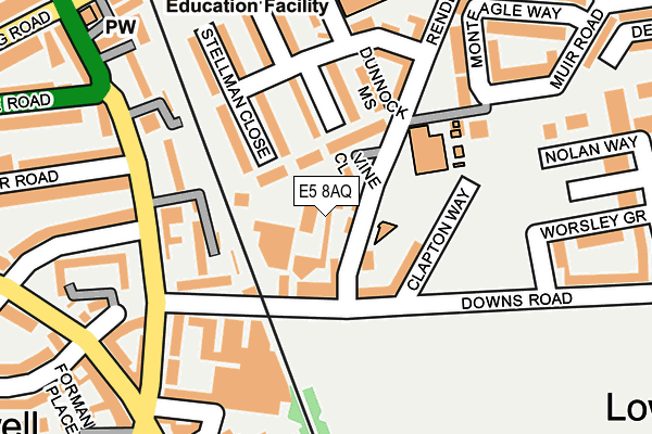 E5 8AQ map - OS OpenMap – Local (Ordnance Survey)