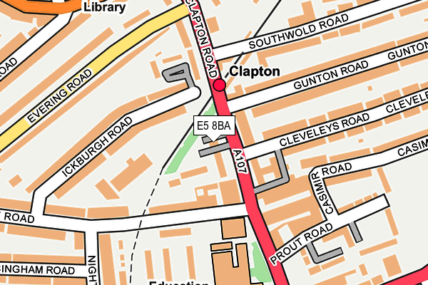 E5 8BA map - OS OpenMap – Local (Ordnance Survey)