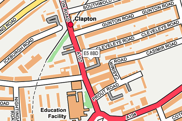 E5 8BD map - OS OpenMap – Local (Ordnance Survey)
