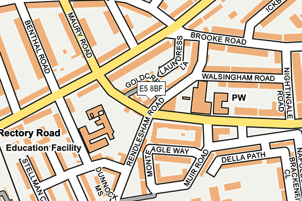 E5 8BF map - OS OpenMap – Local (Ordnance Survey)