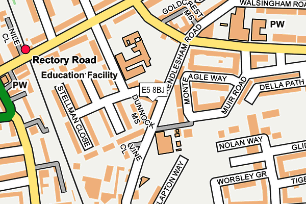 E5 8BJ map - OS OpenMap – Local (Ordnance Survey)