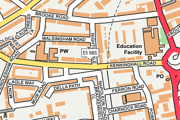 E5 8BS map - OS OpenMap – Local (Ordnance Survey)