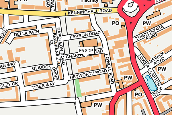 E5 8DP map - OS OpenMap – Local (Ordnance Survey)