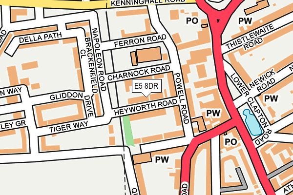 E5 8DR map - OS OpenMap – Local (Ordnance Survey)