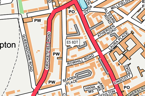 E5 8DT map - OS OpenMap – Local (Ordnance Survey)