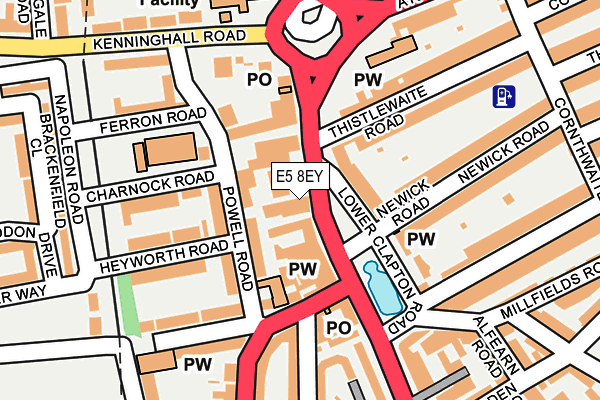 E5 8EY map - OS OpenMap – Local (Ordnance Survey)