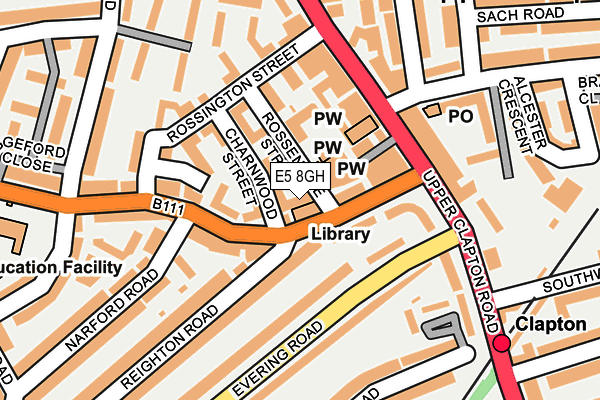 E5 8GH map - OS OpenMap – Local (Ordnance Survey)