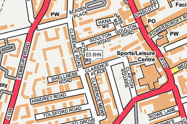 E5 8HN map - OS OpenMap – Local (Ordnance Survey)