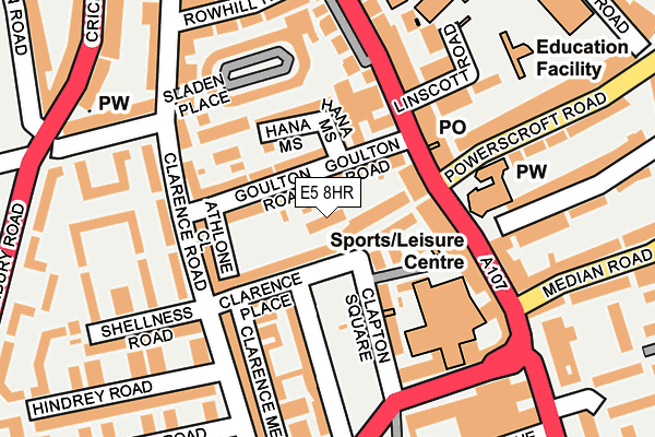 E5 8HR map - OS OpenMap – Local (Ordnance Survey)
