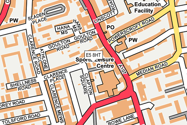 E5 8HT map - OS OpenMap – Local (Ordnance Survey)