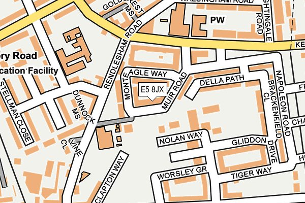 E5 8JX map - OS OpenMap – Local (Ordnance Survey)