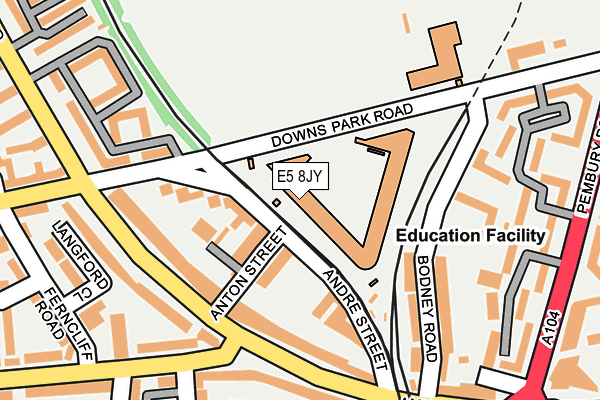 E5 8JY map - OS OpenMap – Local (Ordnance Survey)