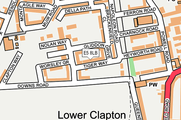 E5 8LB map - OS OpenMap – Local (Ordnance Survey)