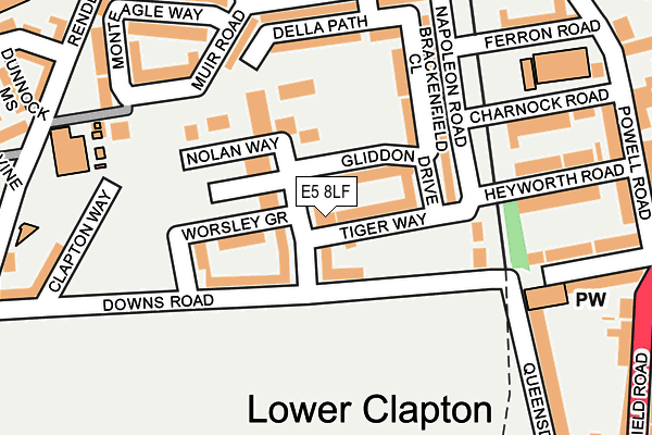 E5 8LF map - OS OpenMap – Local (Ordnance Survey)