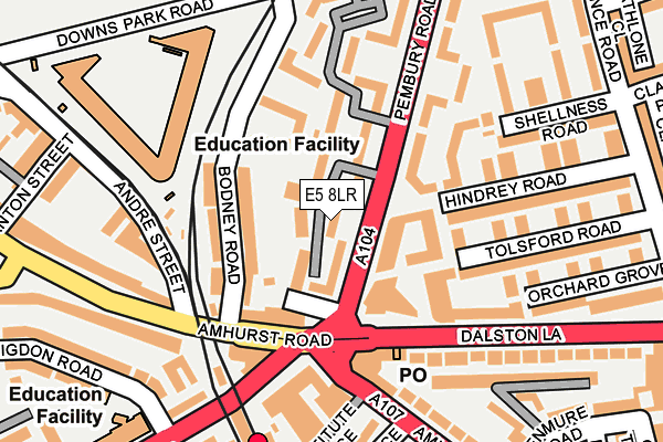 E5 8LR map - OS OpenMap – Local (Ordnance Survey)