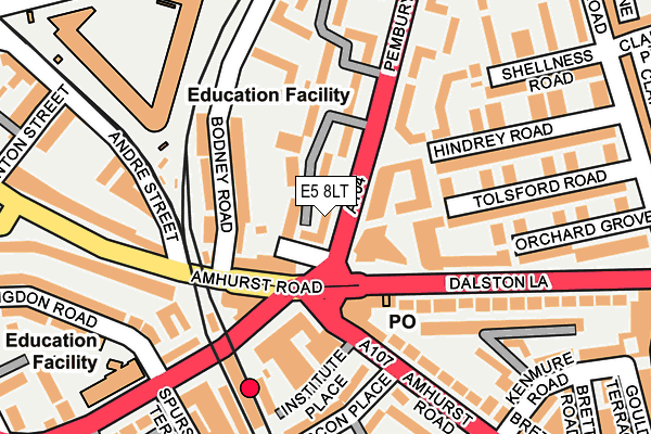 E5 8LT map - OS OpenMap – Local (Ordnance Survey)