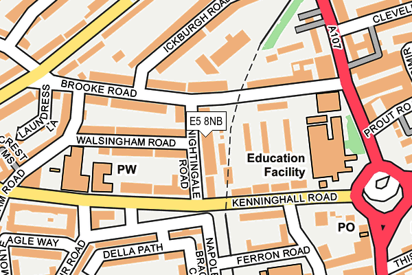 E5 8NB map - OS OpenMap – Local (Ordnance Survey)