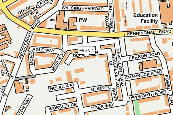 E5 8ND map - OS OpenMap – Local (Ordnance Survey)