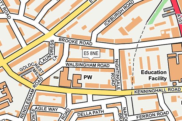 E5 8NE map - OS OpenMap – Local (Ordnance Survey)