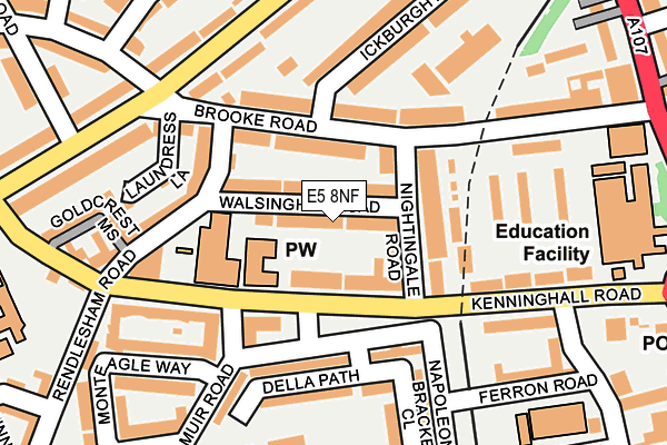 E5 8NF map - OS OpenMap – Local (Ordnance Survey)