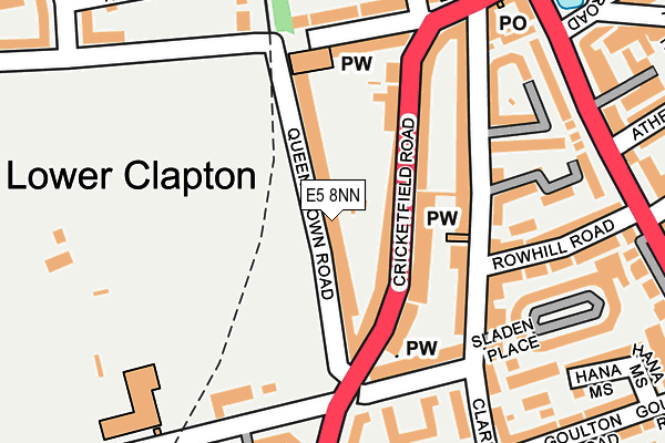 E5 8NN map - OS OpenMap – Local (Ordnance Survey)