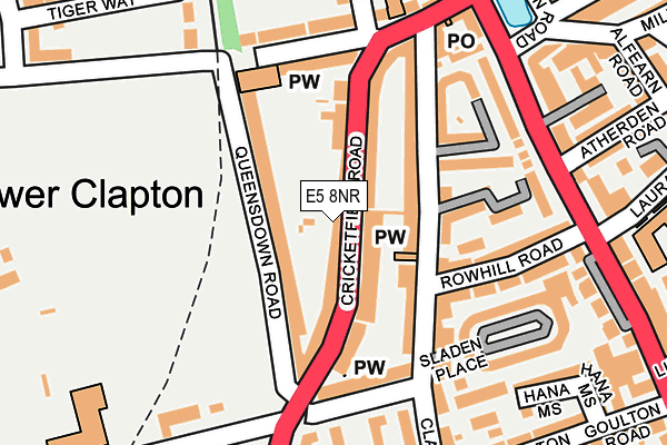 E5 8NR map - OS OpenMap – Local (Ordnance Survey)