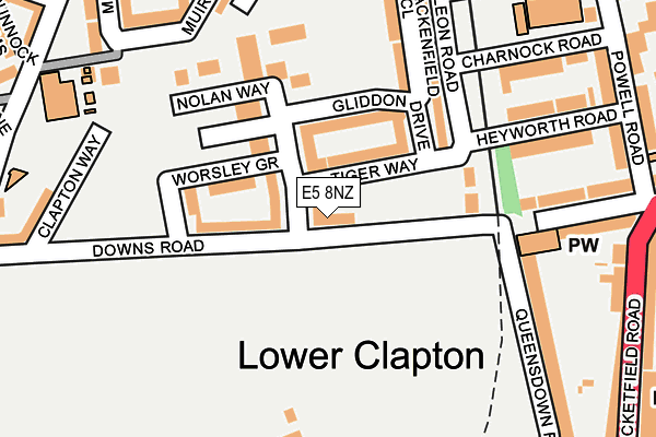 E5 8NZ map - OS OpenMap – Local (Ordnance Survey)