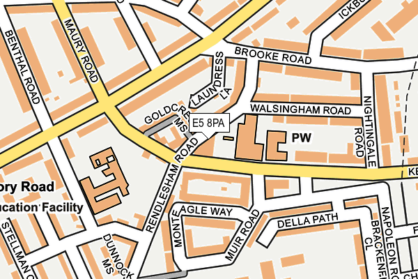 E5 8PA map - OS OpenMap – Local (Ordnance Survey)