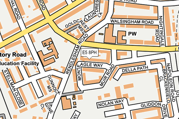 E5 8PH map - OS OpenMap – Local (Ordnance Survey)