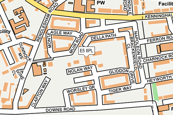 E5 8PL map - OS OpenMap – Local (Ordnance Survey)