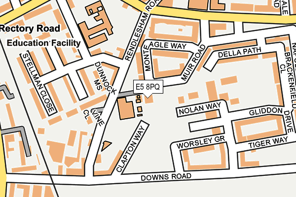 E5 8PQ map - OS OpenMap – Local (Ordnance Survey)