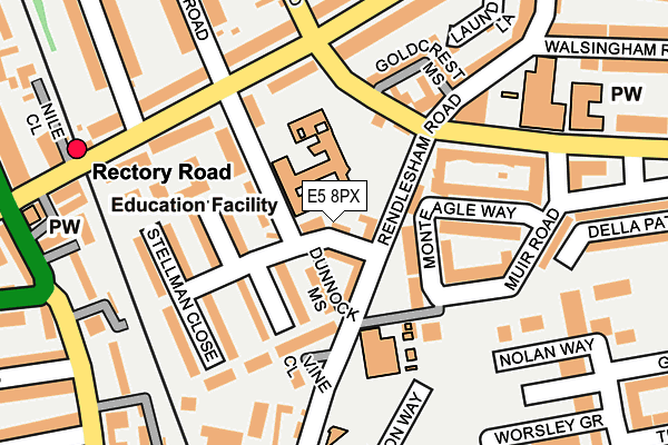 E5 8PX map - OS OpenMap – Local (Ordnance Survey)