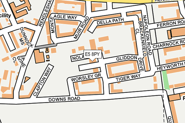 E5 8PY map - OS OpenMap – Local (Ordnance Survey)