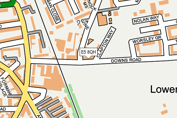 E5 8QH map - OS OpenMap – Local (Ordnance Survey)