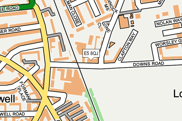 E5 8QJ map - OS OpenMap – Local (Ordnance Survey)