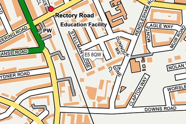 E5 8QW map - OS OpenMap – Local (Ordnance Survey)