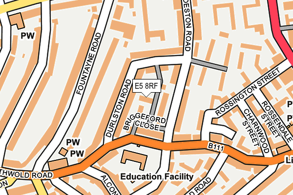 E5 8RF map - OS OpenMap – Local (Ordnance Survey)