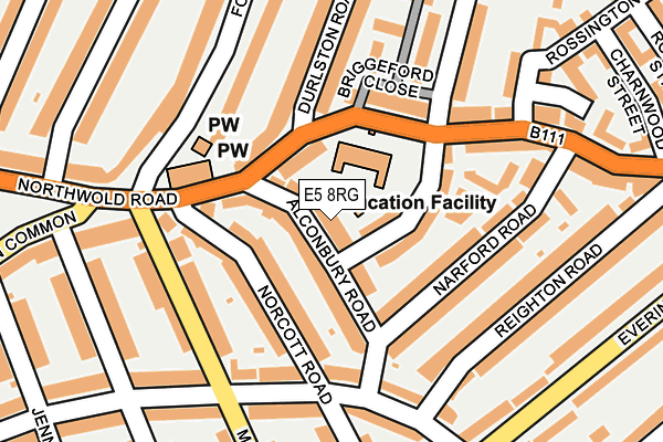 E5 8RG map - OS OpenMap – Local (Ordnance Survey)