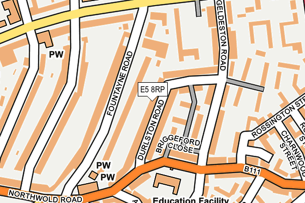 E5 8RP map - OS OpenMap – Local (Ordnance Survey)