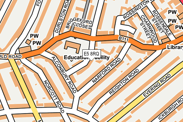 E5 8RQ map - OS OpenMap – Local (Ordnance Survey)