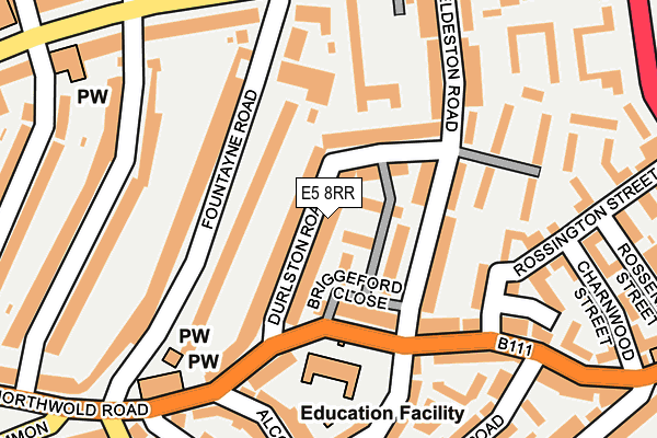 E5 8RR map - OS OpenMap – Local (Ordnance Survey)