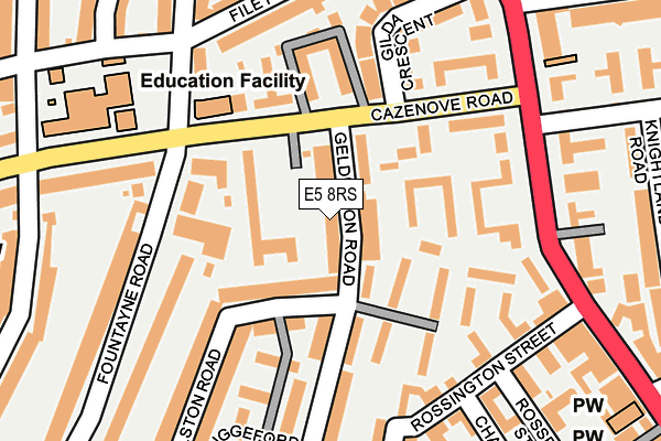 E5 8RS map - OS OpenMap – Local (Ordnance Survey)
