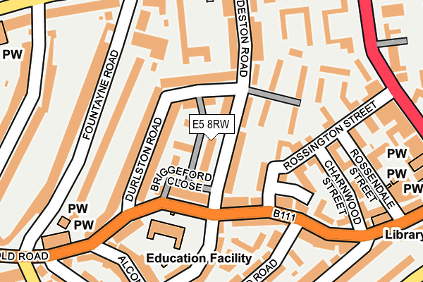 E5 8RW map - OS OpenMap – Local (Ordnance Survey)