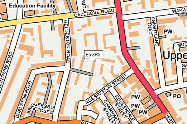 E5 8RX map - OS OpenMap – Local (Ordnance Survey)
