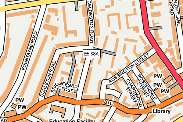 E5 8SA map - OS OpenMap – Local (Ordnance Survey)