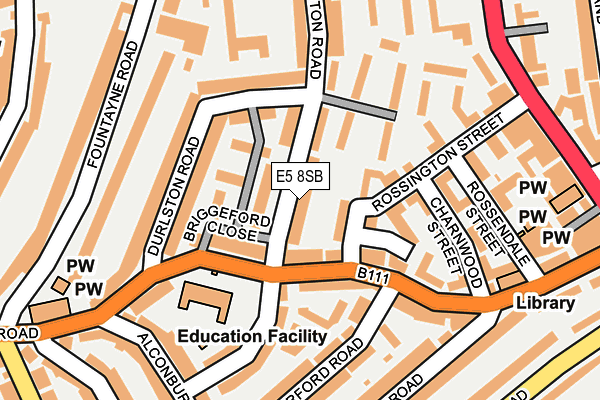 E5 8SB map - OS OpenMap – Local (Ordnance Survey)