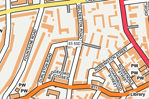 E5 8SD map - OS OpenMap – Local (Ordnance Survey)