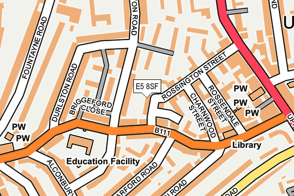 E5 8SF map - OS OpenMap – Local (Ordnance Survey)