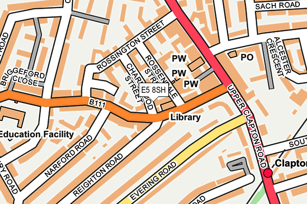 E5 8SH map - OS OpenMap – Local (Ordnance Survey)